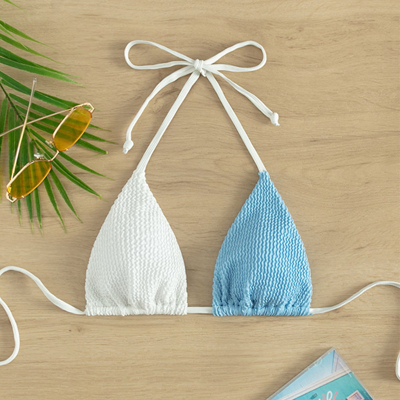 Verstellbares Damen-Bikini-Oberteil im Dreiecks-Design mit Schnürung und elastischem Material von berg-feldt