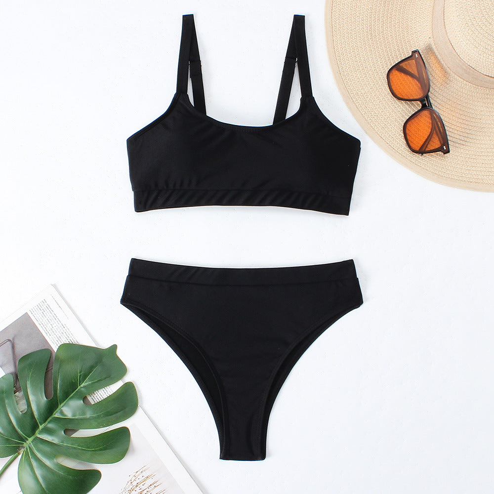 Haut de bikini crop-top et bas de bikini taille haute pour femme, par berg-feldt