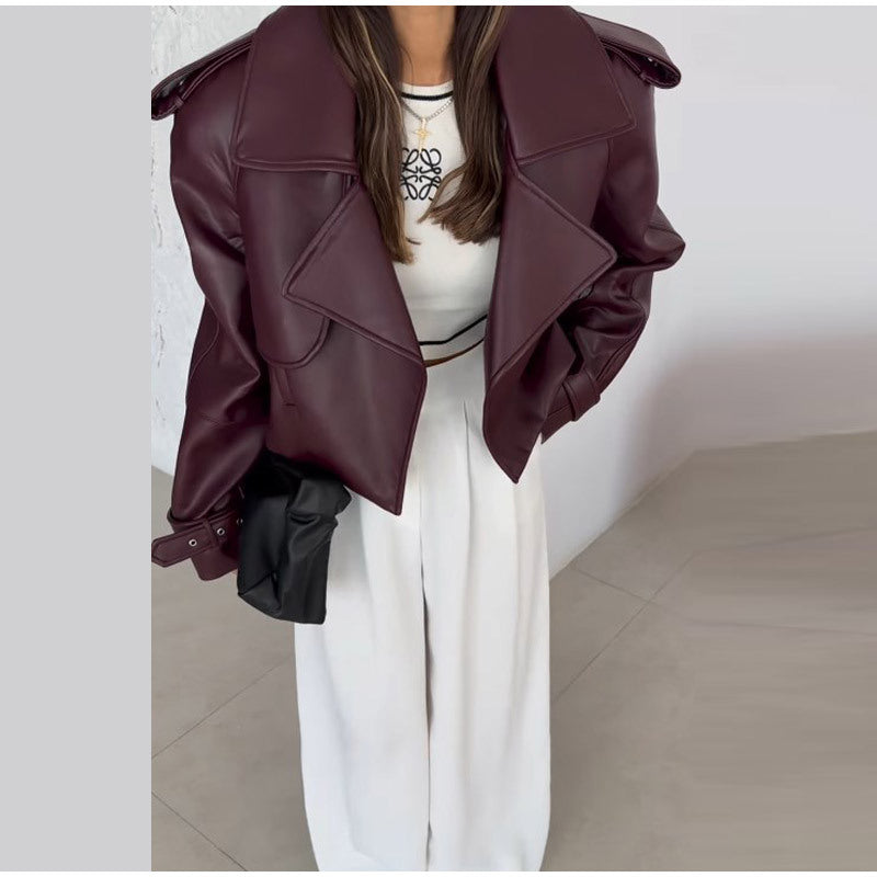 Damenjacke im Oversize-Biker-Stil mit voluminösen Ärmeln Berg-Feldt