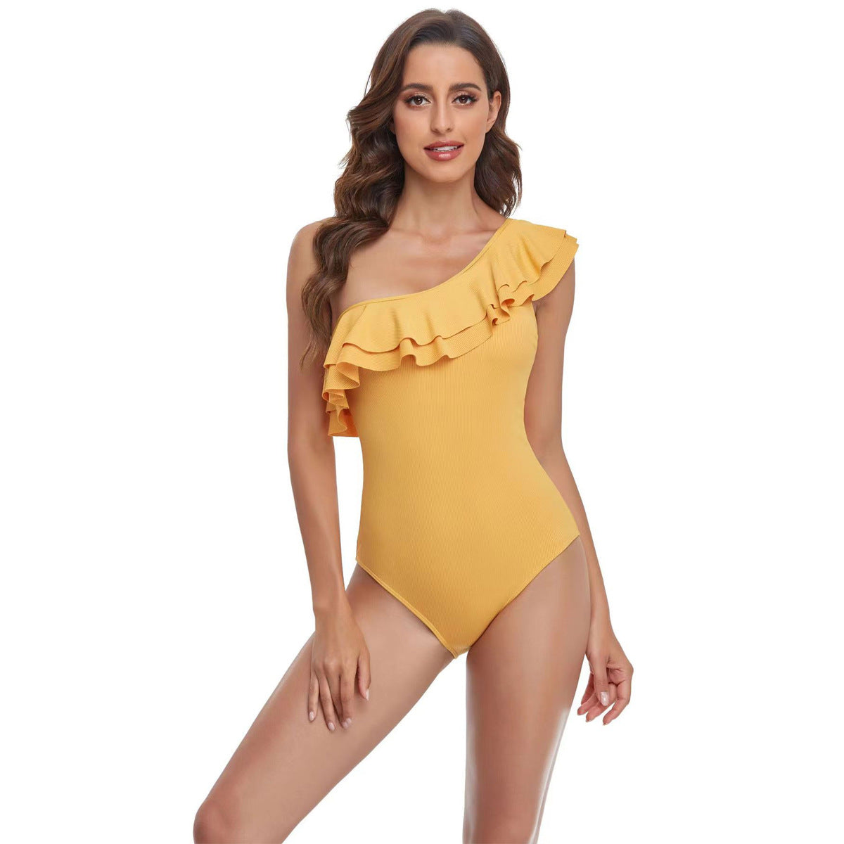 Maillot de bain asymétrique à volants Berg-Feldt pour femme