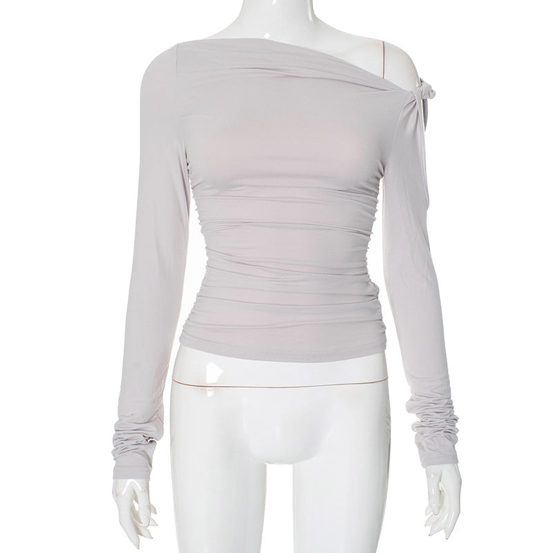 Women's Asymmetrical Long-Sleeve Ruffled Top berg-feldt 1750184187