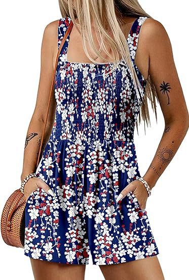 Combinaison Berg-Feldt pour femme avec imprimé floral et poches