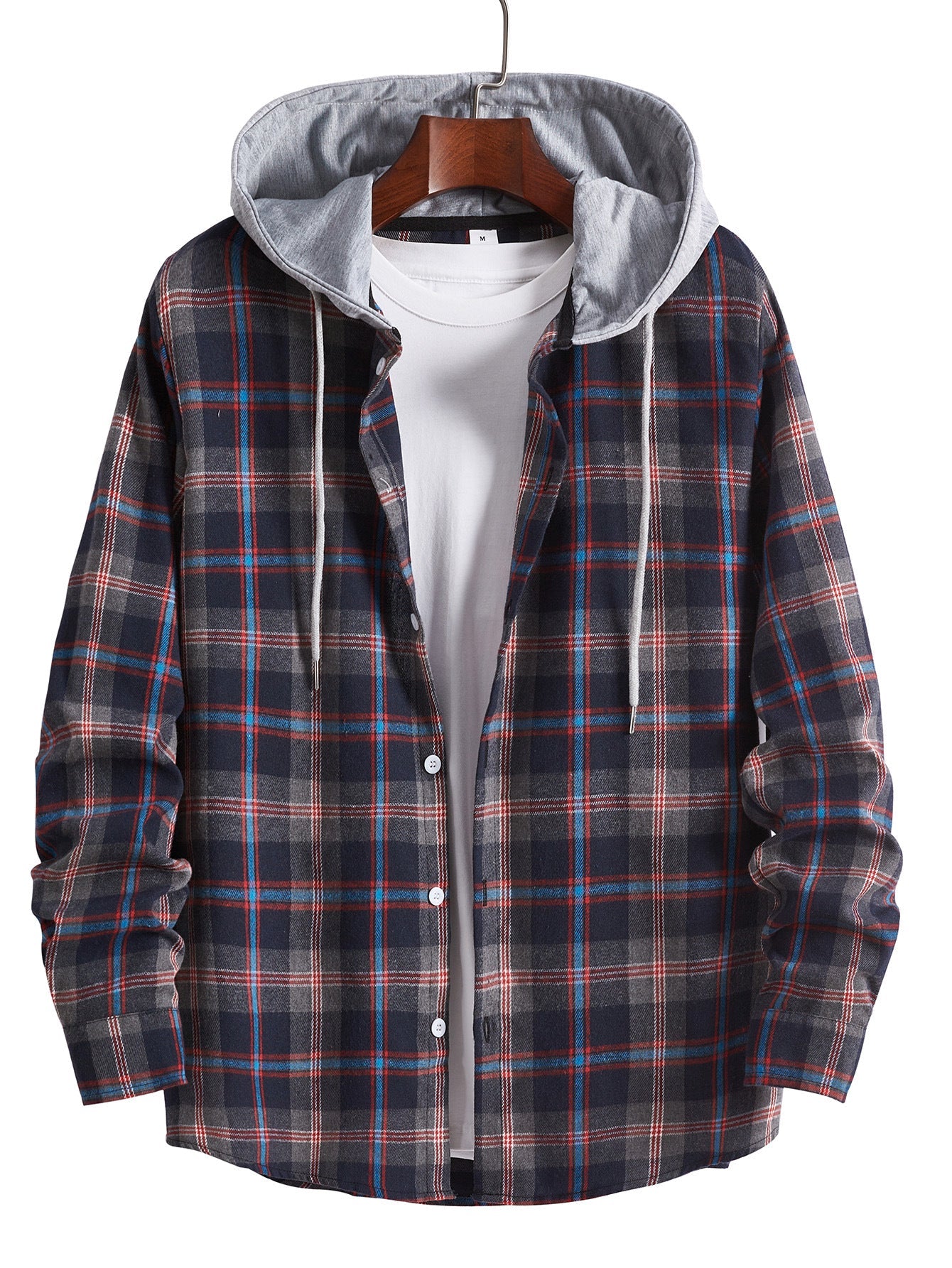 Chemise en flanelle pour homme avec capuche amovible Berg-Feldt