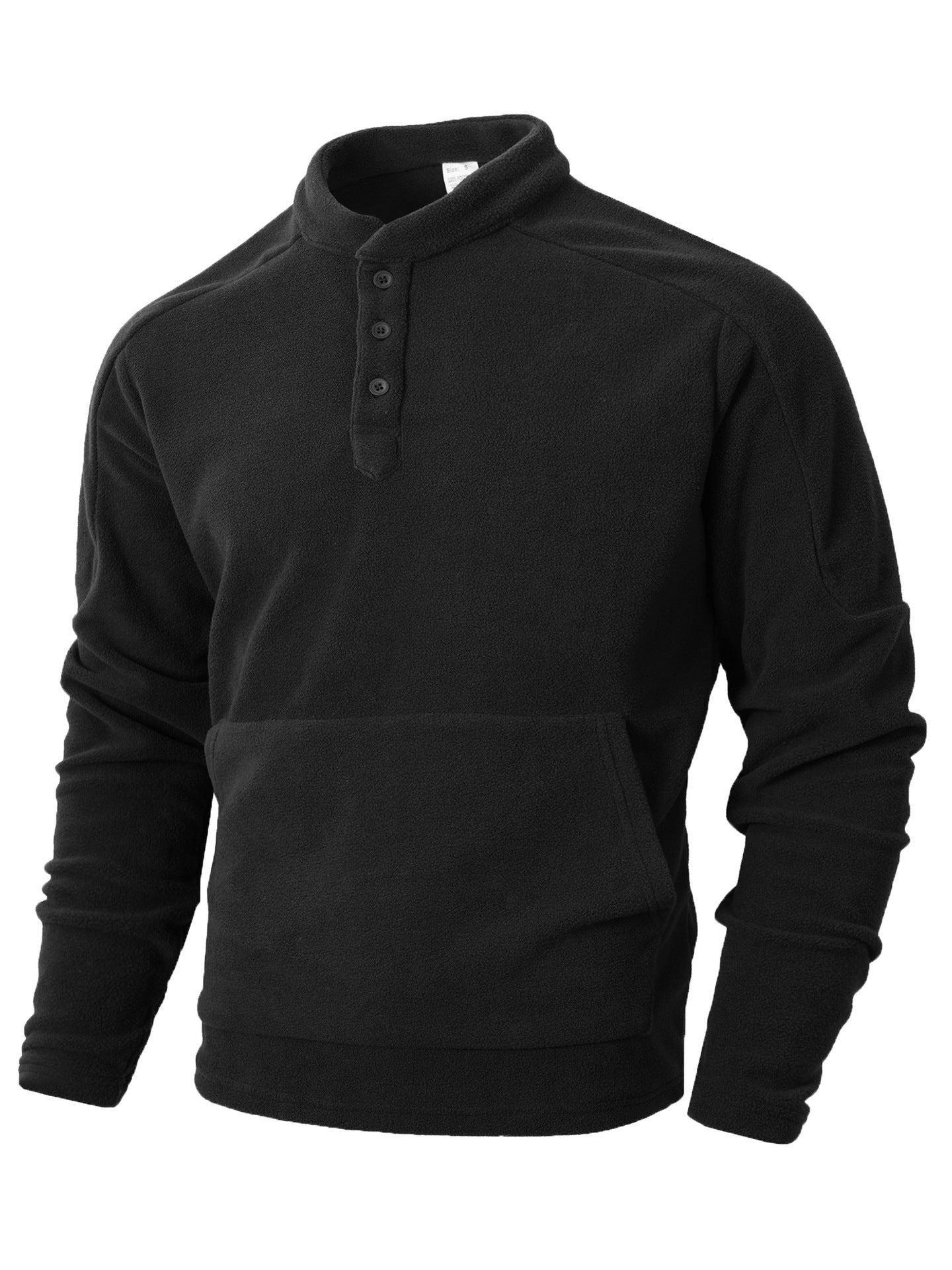 Pull-over polaire homme, col montant moderne avec détails boutonnés pratiques Berg-Feldt
