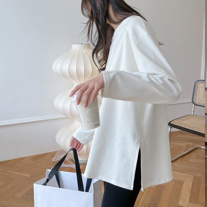 Lässiges, atmungsaktives Damen-Langarmshirt in Oversize aus hochwertigem Baumwollmix von berg-feldt