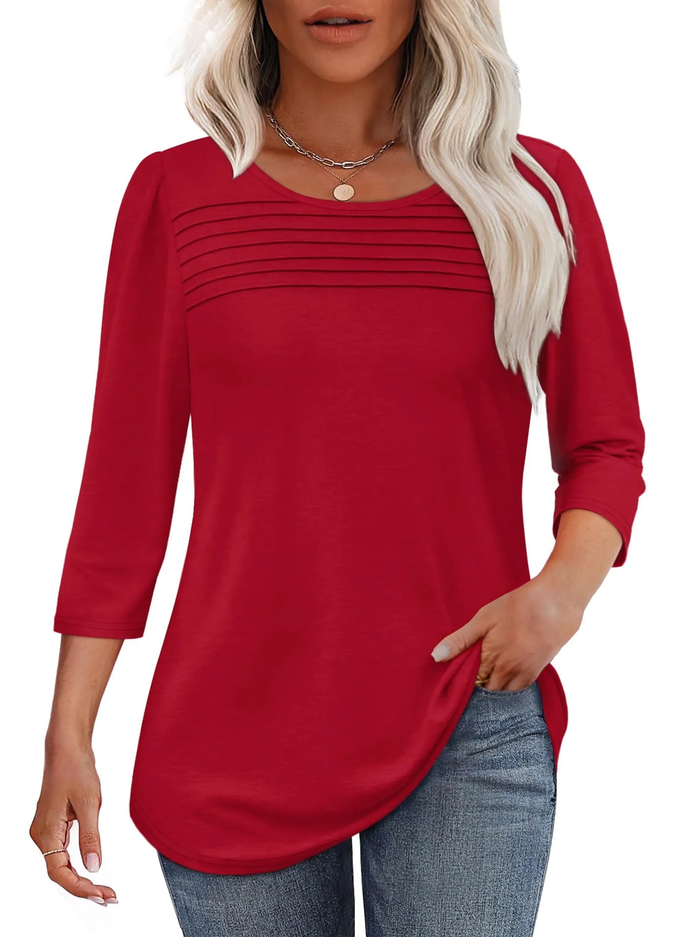 Langarmshirt für Damen mit dekorativen Pins von berg-feldt