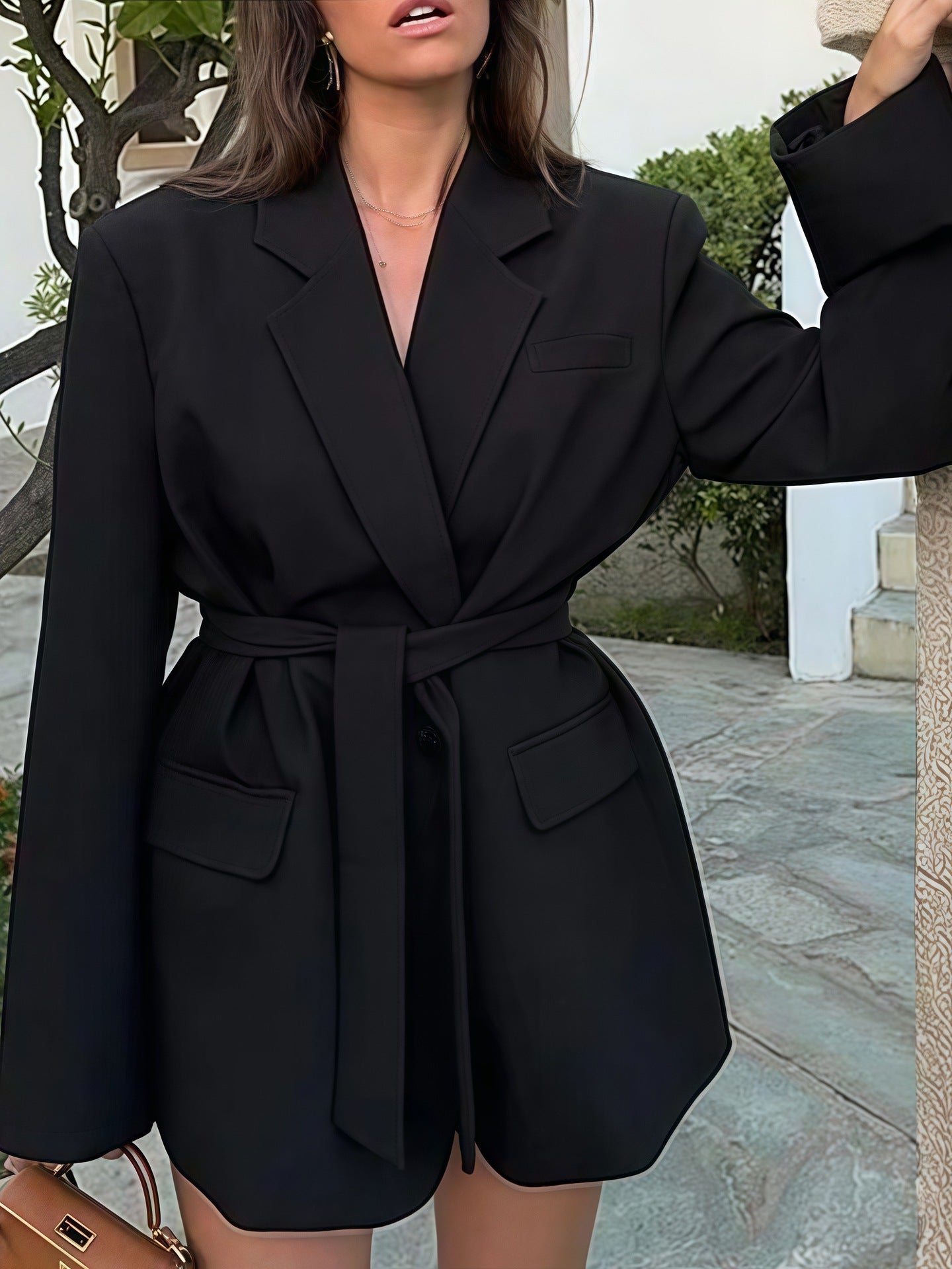Damen Blazer élégant avec ceinture et poches Berg-Feldt