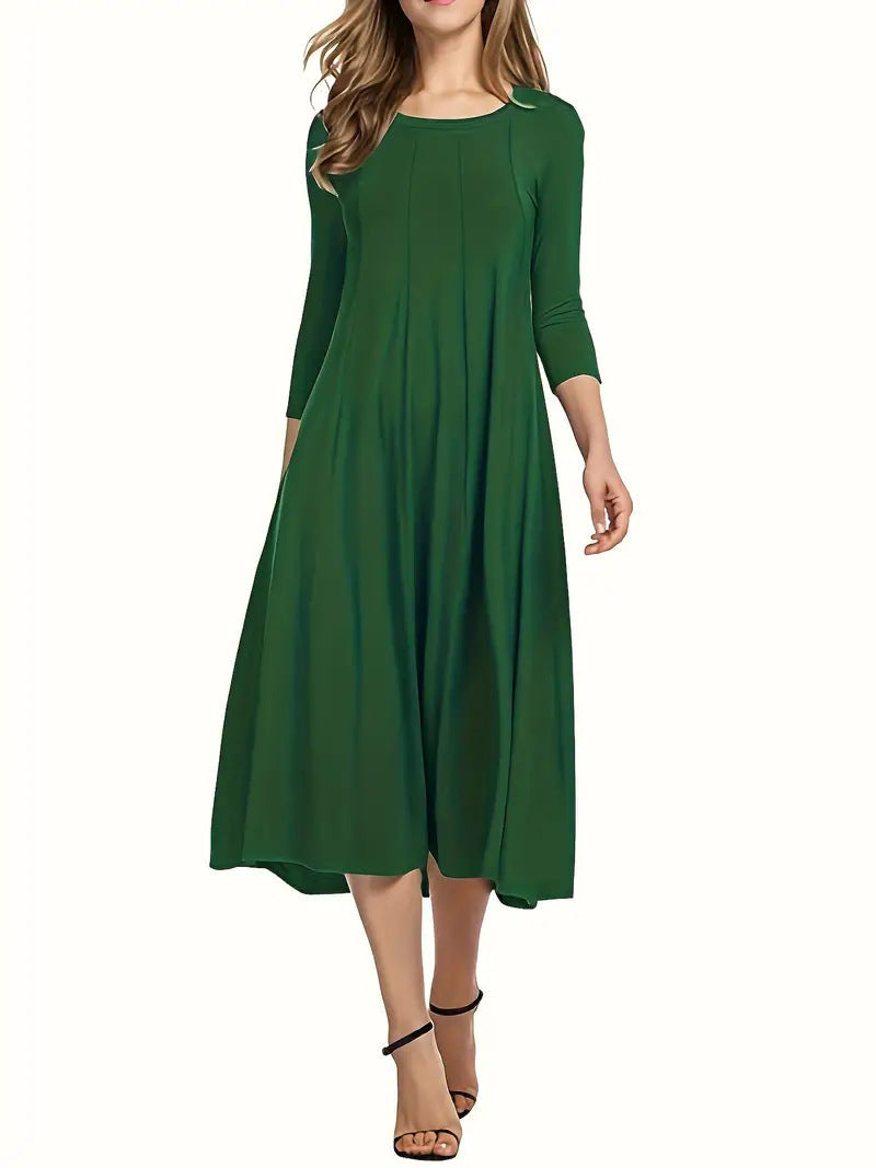 Robe midi pour femme, coupe flatteuse et manches 3/4 Berg-Feldt