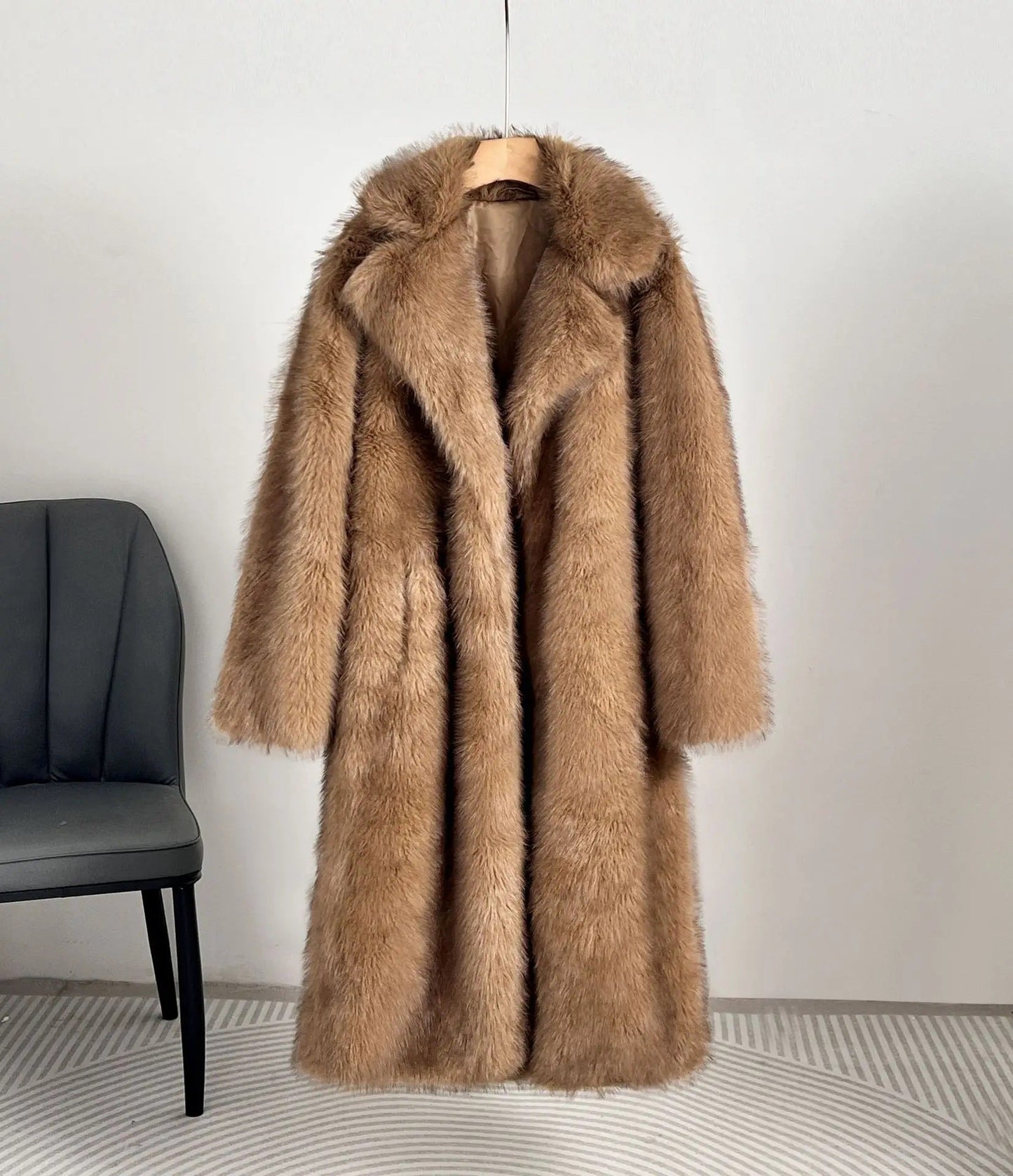 Manteau en fausse fourrure à poils longs pour femme Berg-Feldt