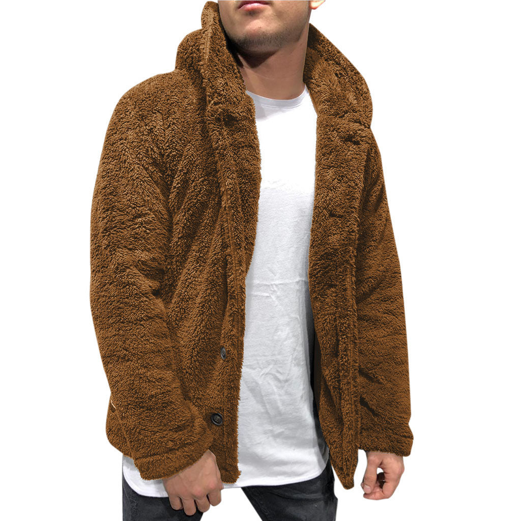Veste douillette en teddy pour homme avec large revers et poches pratiques Berg-Feldt