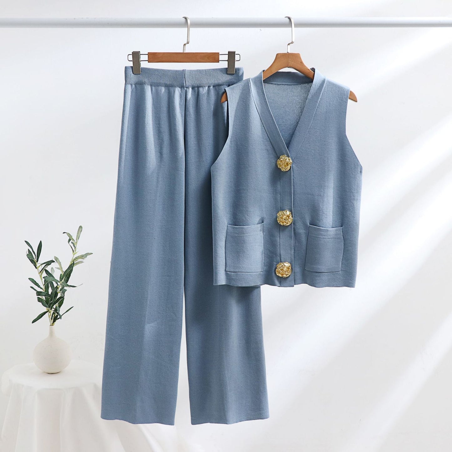 Lässiges Damen Zweiteiler: ärmelloses Top & weite Hose von berg-feldt