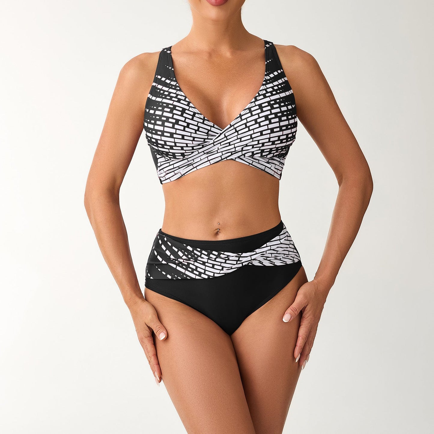 Haut de bikini Berg-Feldt pour femme avec design cache-cœur et échancrure haute
