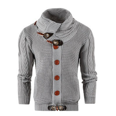 Gilet cardigan pour homme avec col châle et boutons en bois Berg-Feldt