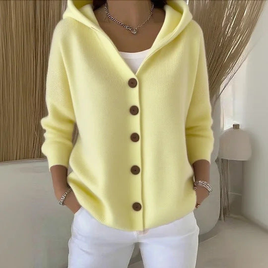 Cardigan à capuche pour femme avec détails de boutons pratiques et coupe décontractée Berg-Feldt