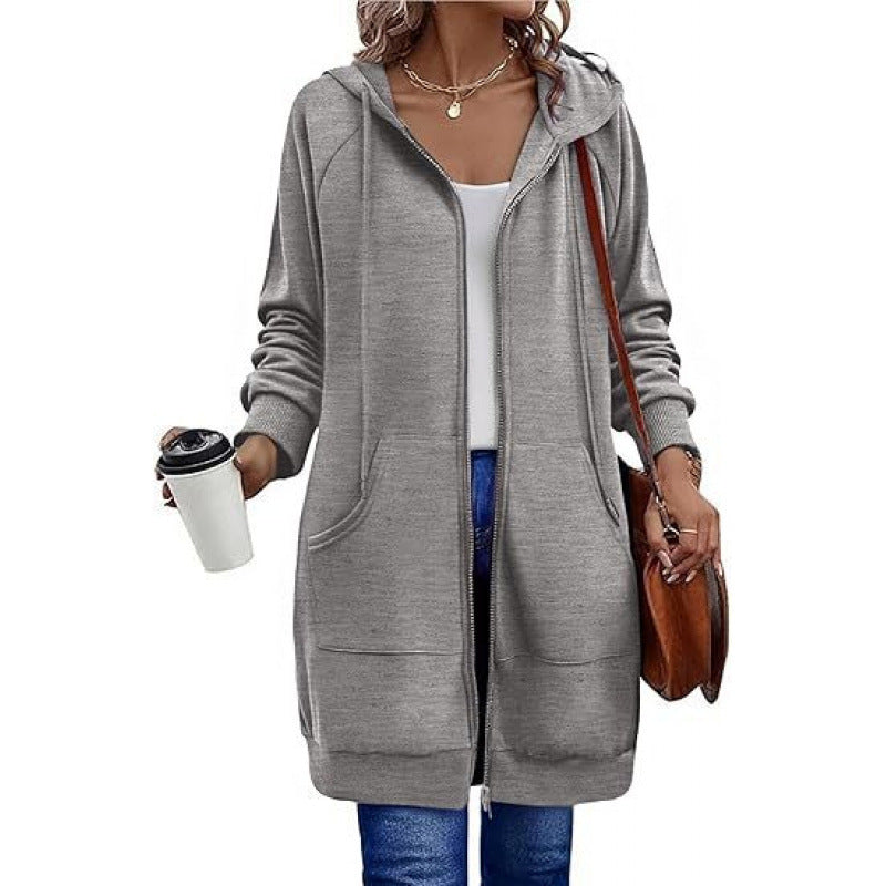 Veste à capuche tendance pour femme avec poches latérales fendues et fermeture éclair Berg-Feldt