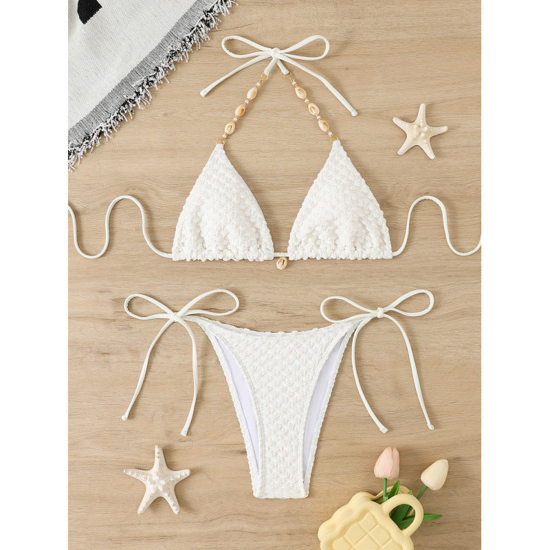 Haut de bikini triangle en crochet pour femme, bretelles ajustables, berg-feldt
