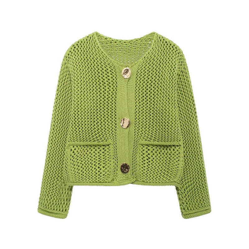 Cardigan femme en maille ajourée légère avec poches pratiques Berg-Feldt