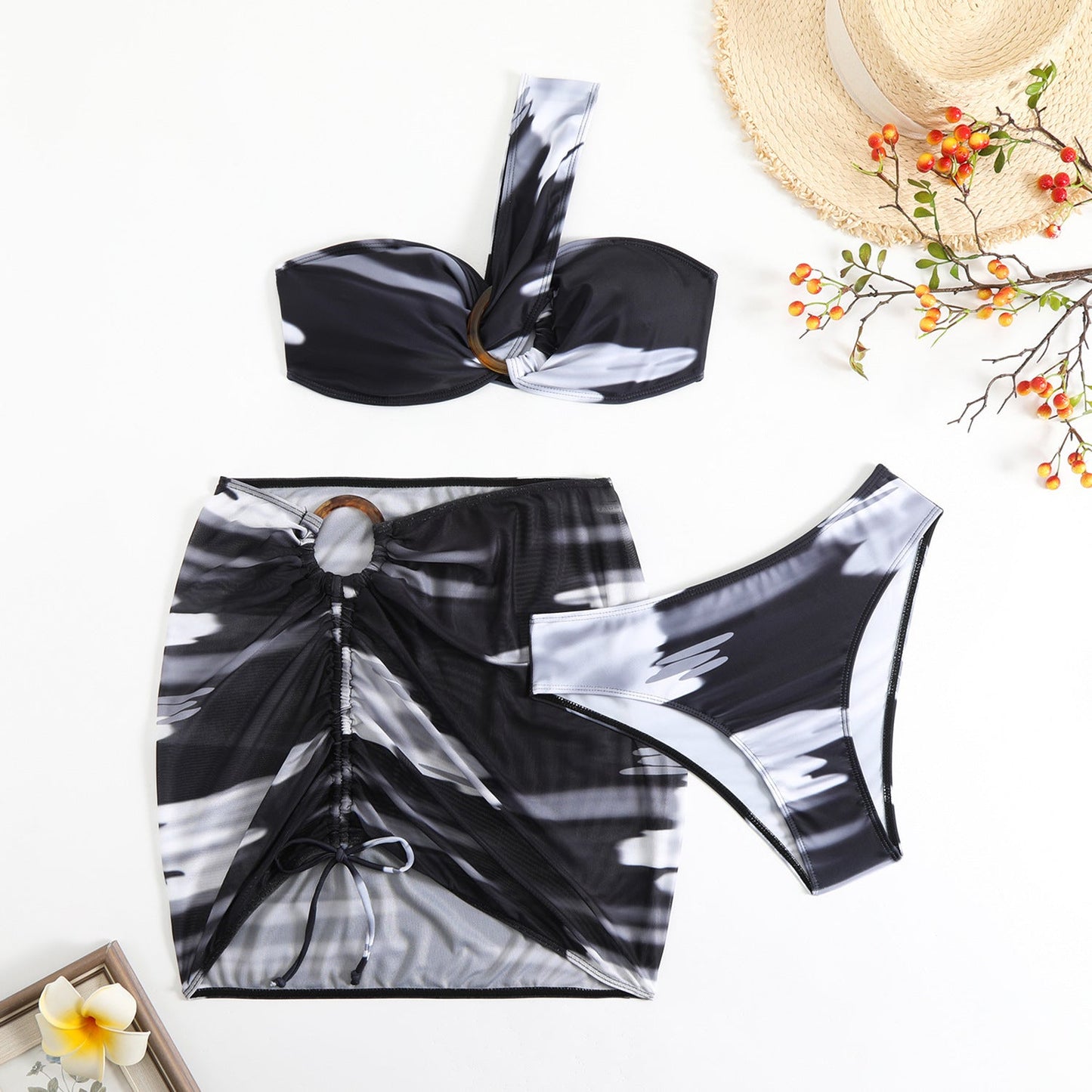 Ensemble de bikini pour femme avec jupe portefeuille tendance et haut réglable de berg-feldt