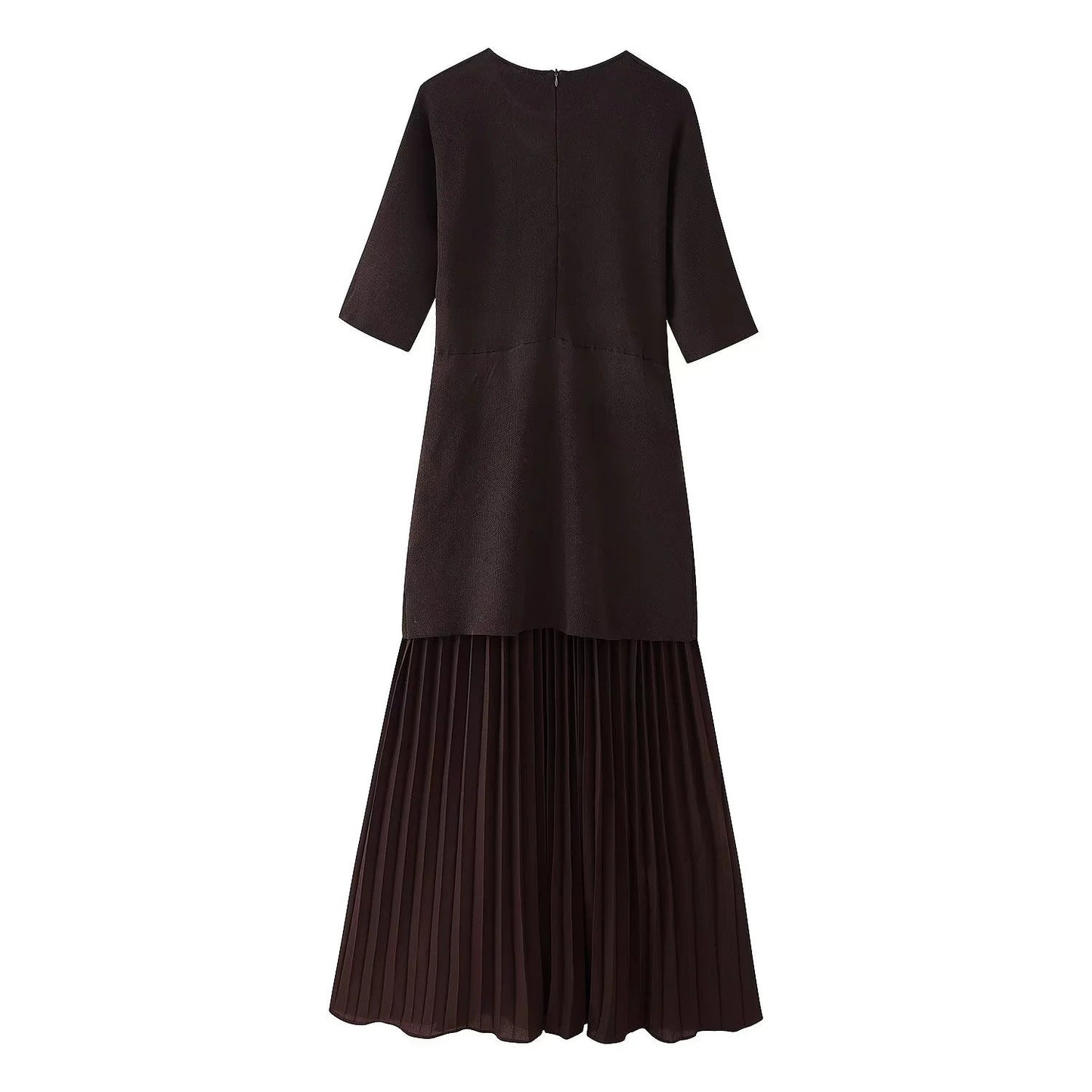 Maxikleid für Damen mit plissiertem Rock und strukturiertem Oberteil von berg-feldt