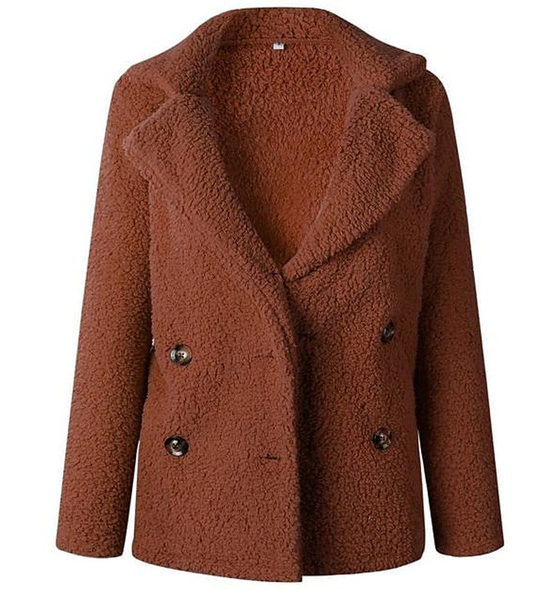 Blazer croisé bouffant en fausse fourrure pour femme Berg-Feldt