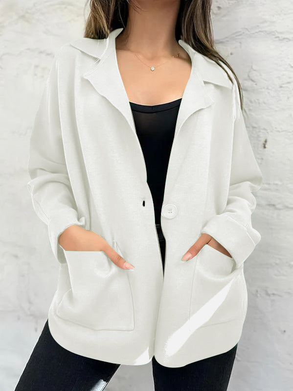 Blazer femme Berg-Feldt, coupe oversize, coupe décontractée, avec poches avant