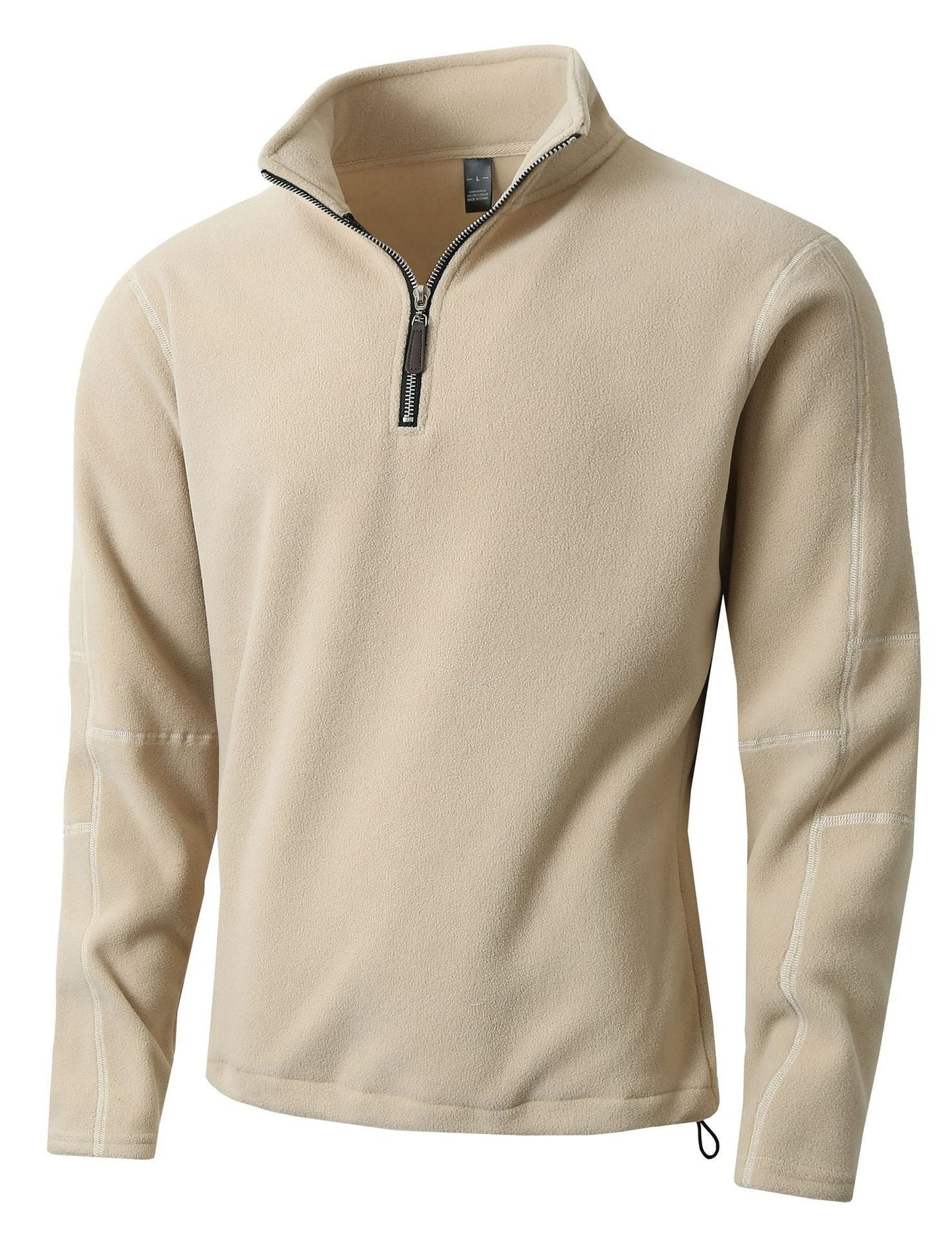 Herren Fleece-Pullover mit halblangem Reißverschluss und Stehkragen Berg-Feldt
