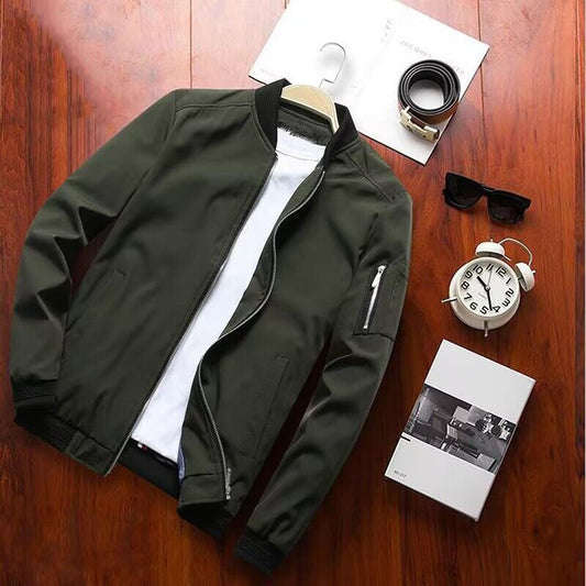 Herren moderne Bomberjacke mit praktischen Taschen und elastischen Bündchen Berg-Feldt