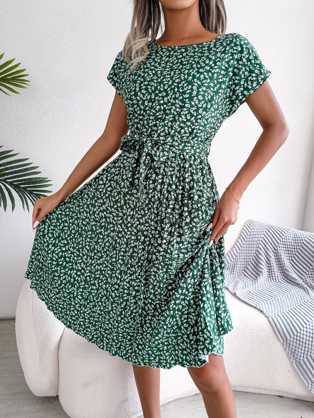 Robe à fleurs avec ceinture de berg-feldt pour femme