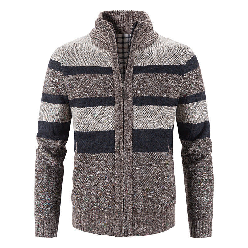 Herren modische Strickjacke mit Stehkragen und Reißverschluss Berg-Feldt