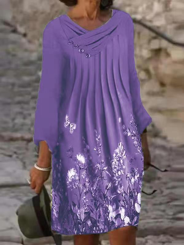 Elegantes Damen Freizeitkleid mit Falten und Knopfdetails von berg-feldt