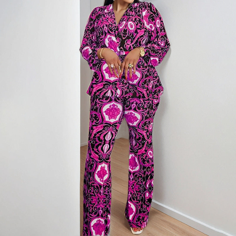 Elegantes, kunstvoll gestaltetes Damen-Oberteil mit weiter Hose von berg-feldt