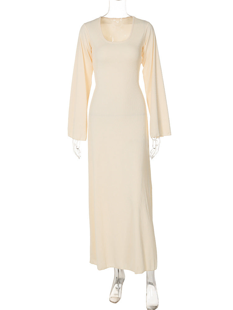Elegantes Maxikleid für Damen mit langem Arm und quadratischem Ausschnitt von berg-feldt