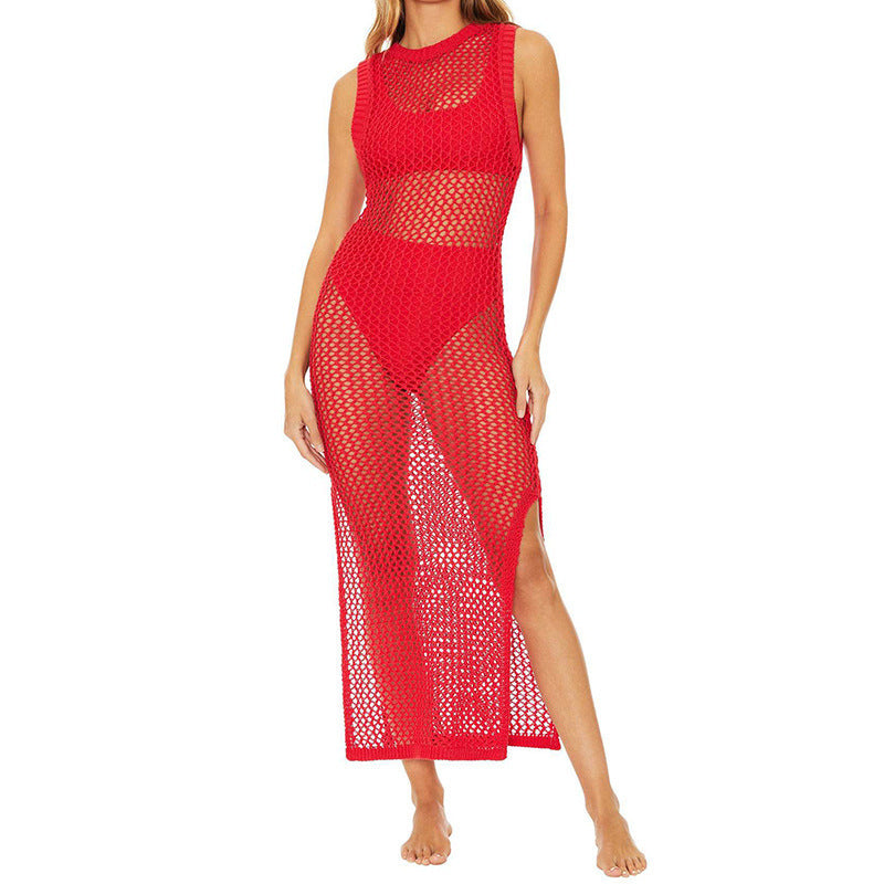 Sportliches Damen-Strandkleid mit hohem Schlitz von berg-feldt