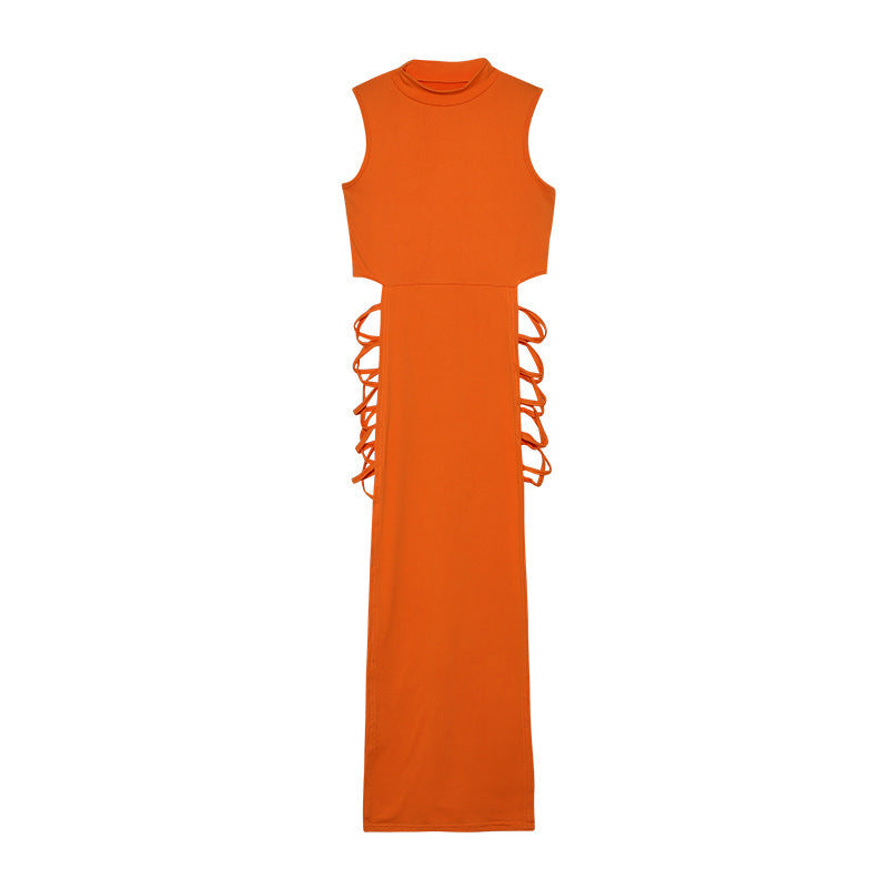 Maxikleid für Damen mit Cut-Outs und Schnürung seitlich von berg-feldt