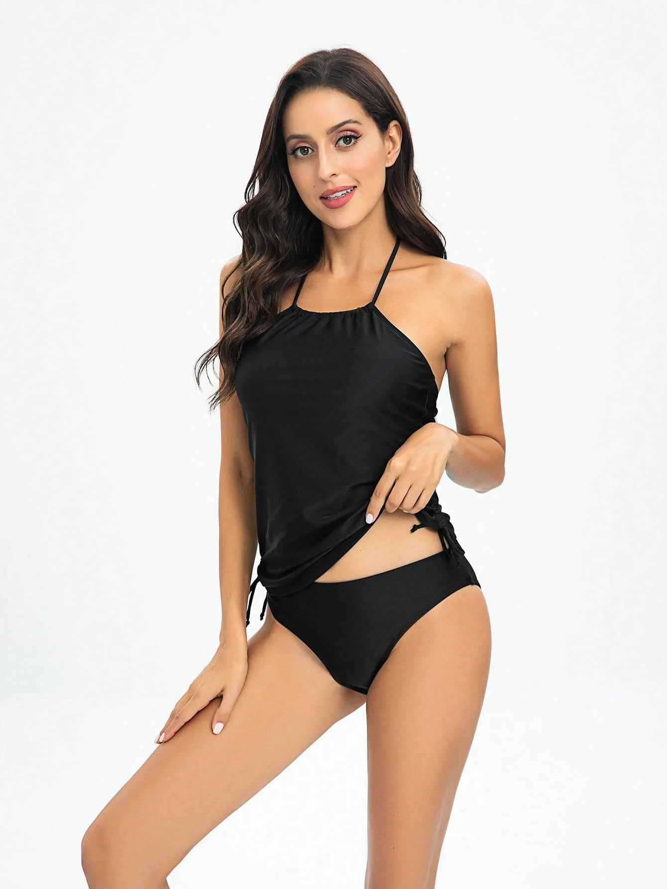 Tankini-Set für Damen mit verstellbaren Trägern und seitlichen Rüschen von berg-feldt
