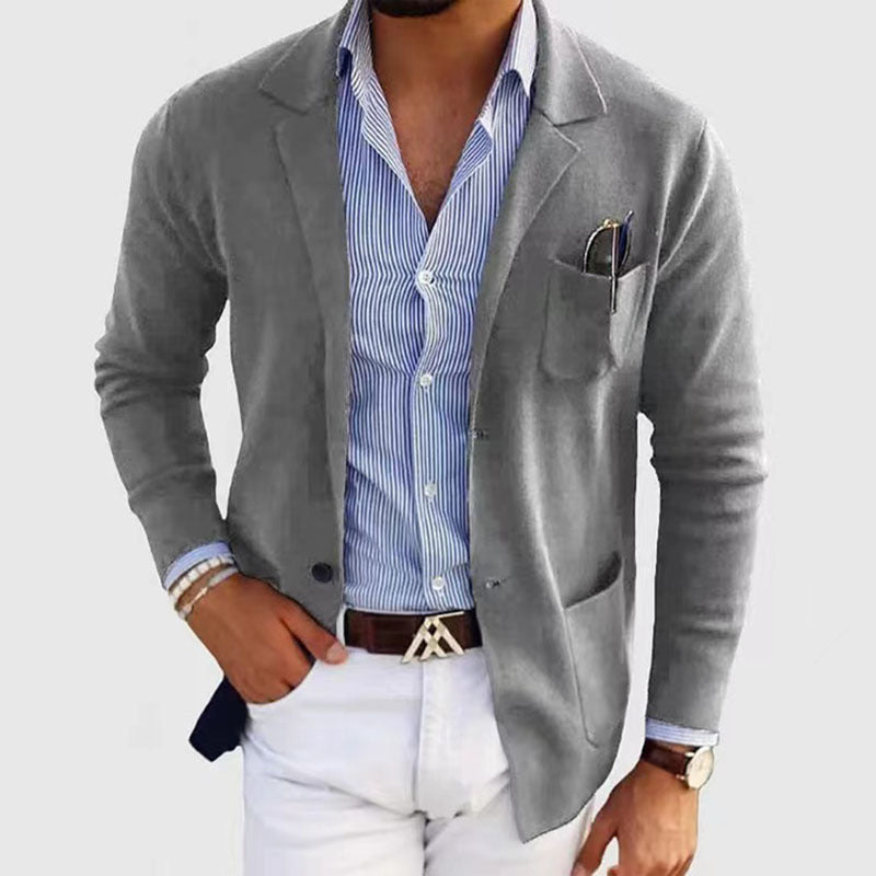 Herren elegante Strickjacke mit dezentem Design und praktischen Taschen Berg-Feldt