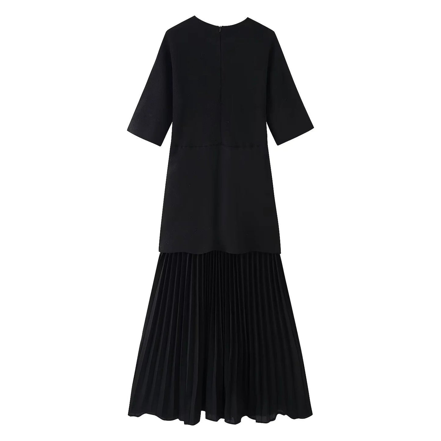 Maxikleid für Damen mit plissiertem Rock und strukturiertem Oberteil von berg-feldt