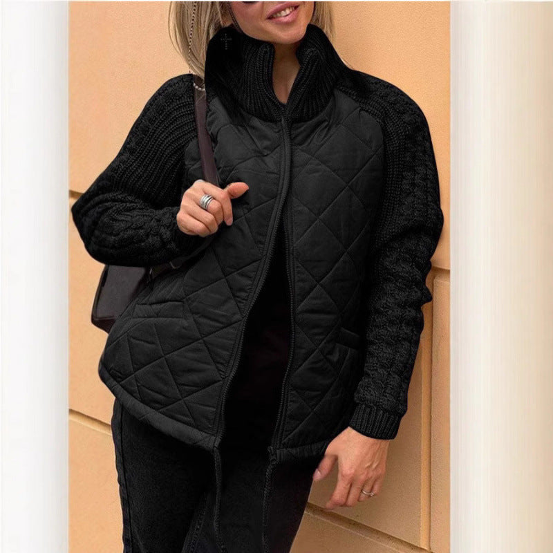 Doudoune chaude pour femme avec manches en tricot Berg-Feldt
