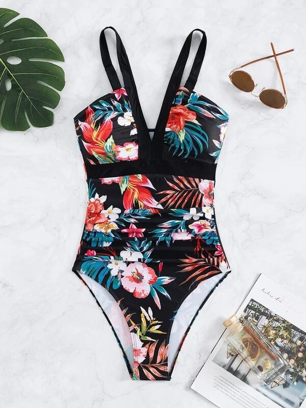 Maillot de bain monokini fleuri Berg-Feldt pour femme