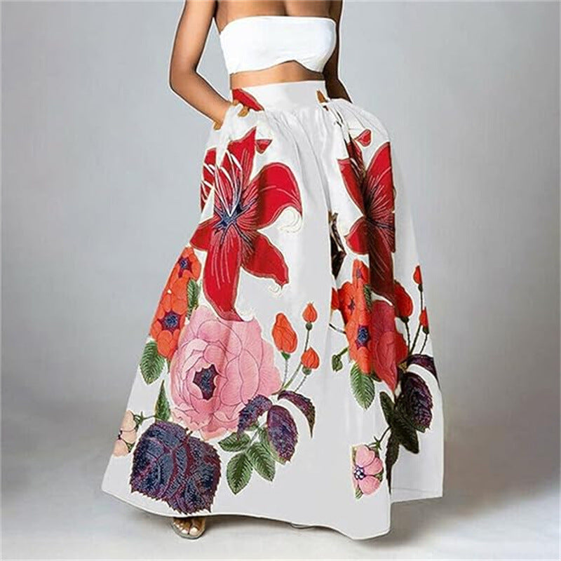 Jupe longue à motif floral élégante de berg-feldt
