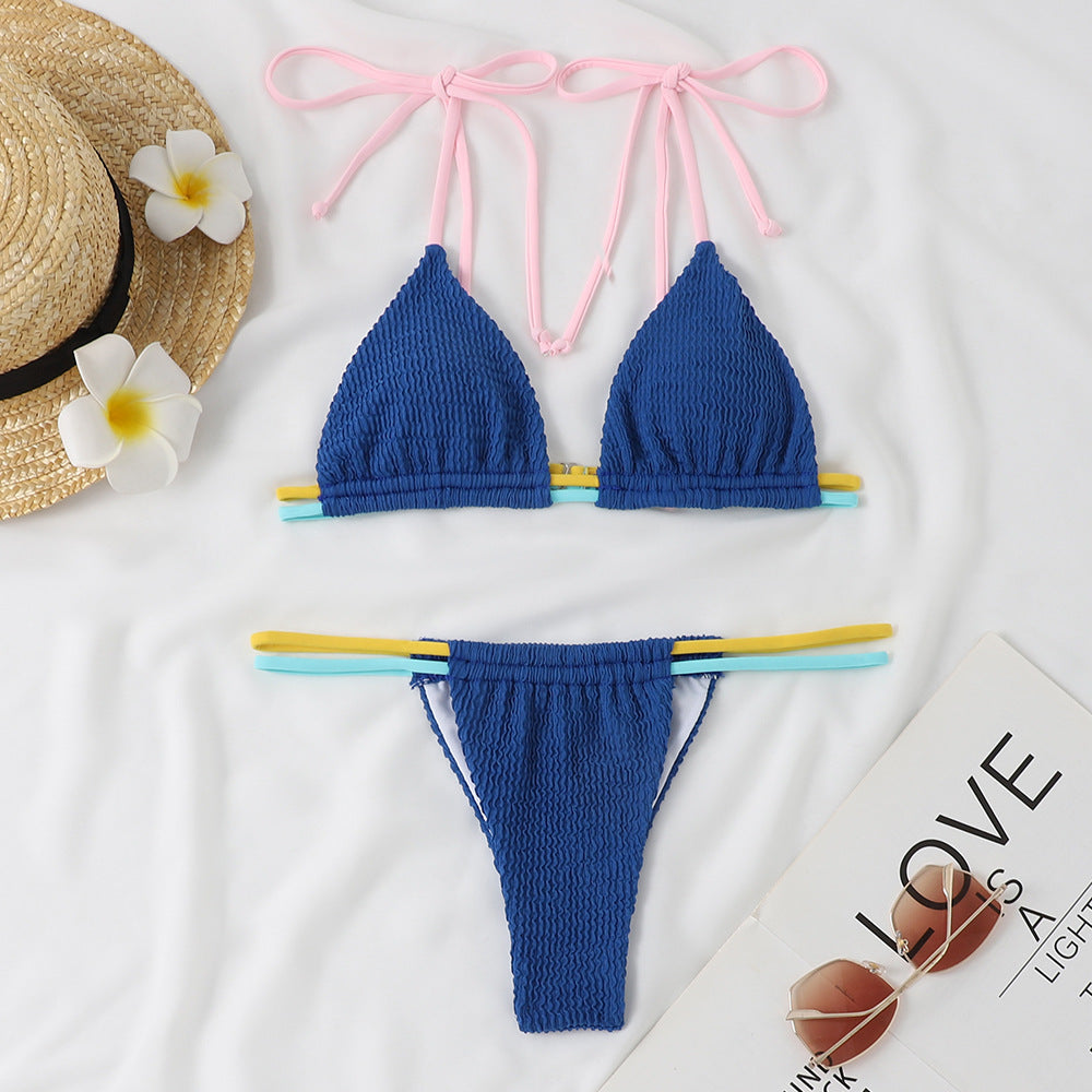 Maillot de Bain Triangle Femme Berg-Feldt avec Rayures Colorées