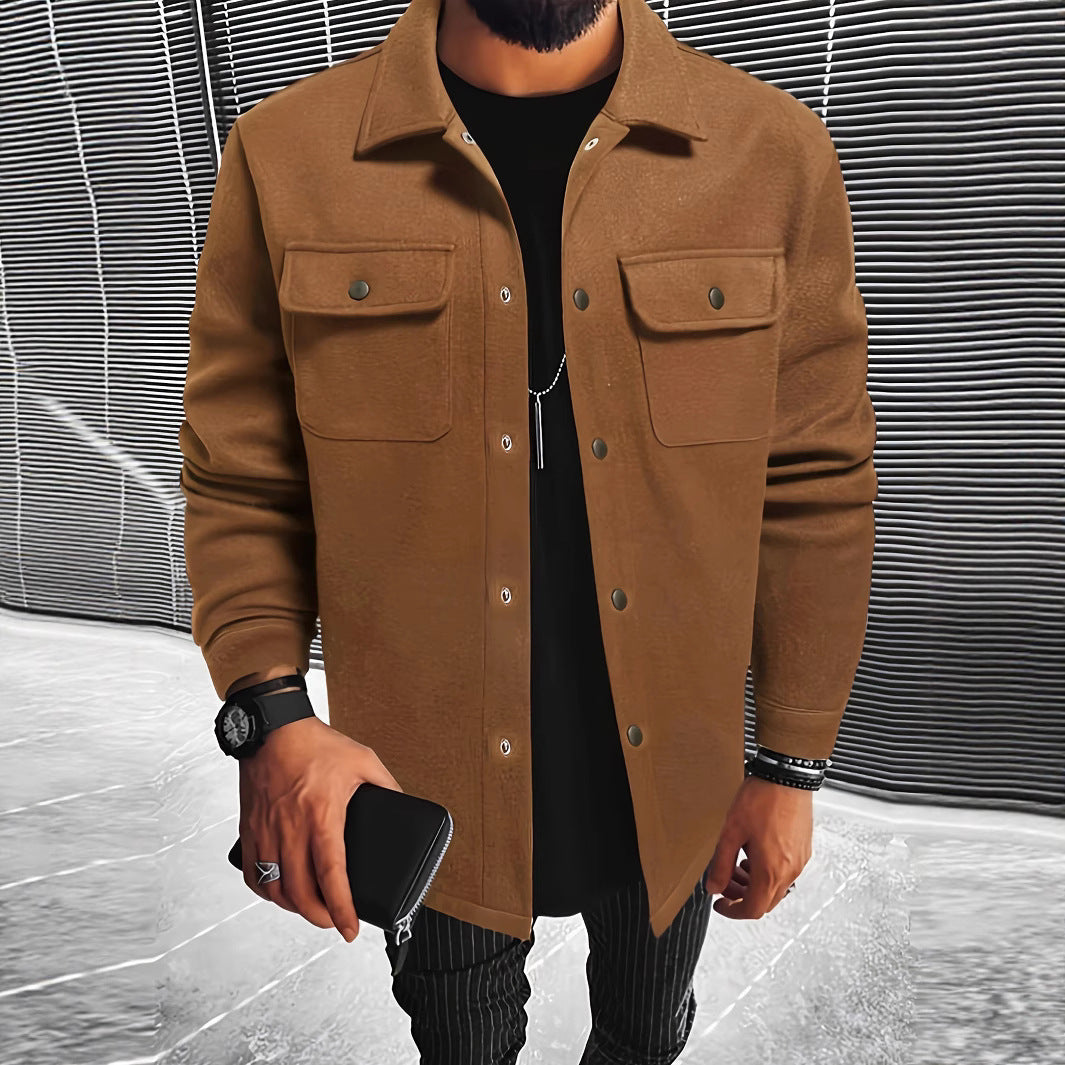 Veste-chemise homme en mélange de laine de qualité Berg-Feldt