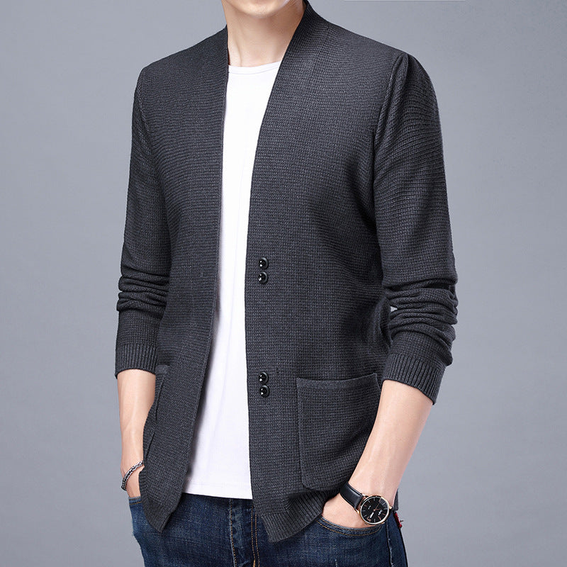 Cardigan décontracté en tricot pour homme avec col châle et poches plaquées Berg-Feldt