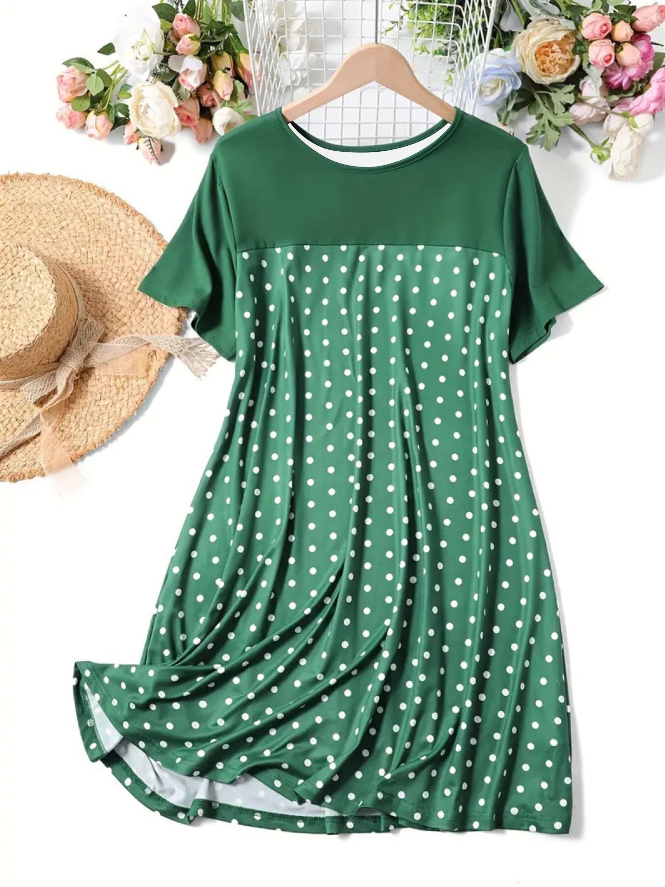 Robe décontractée légère pour femme à pois et manches fluides de berg-feldt