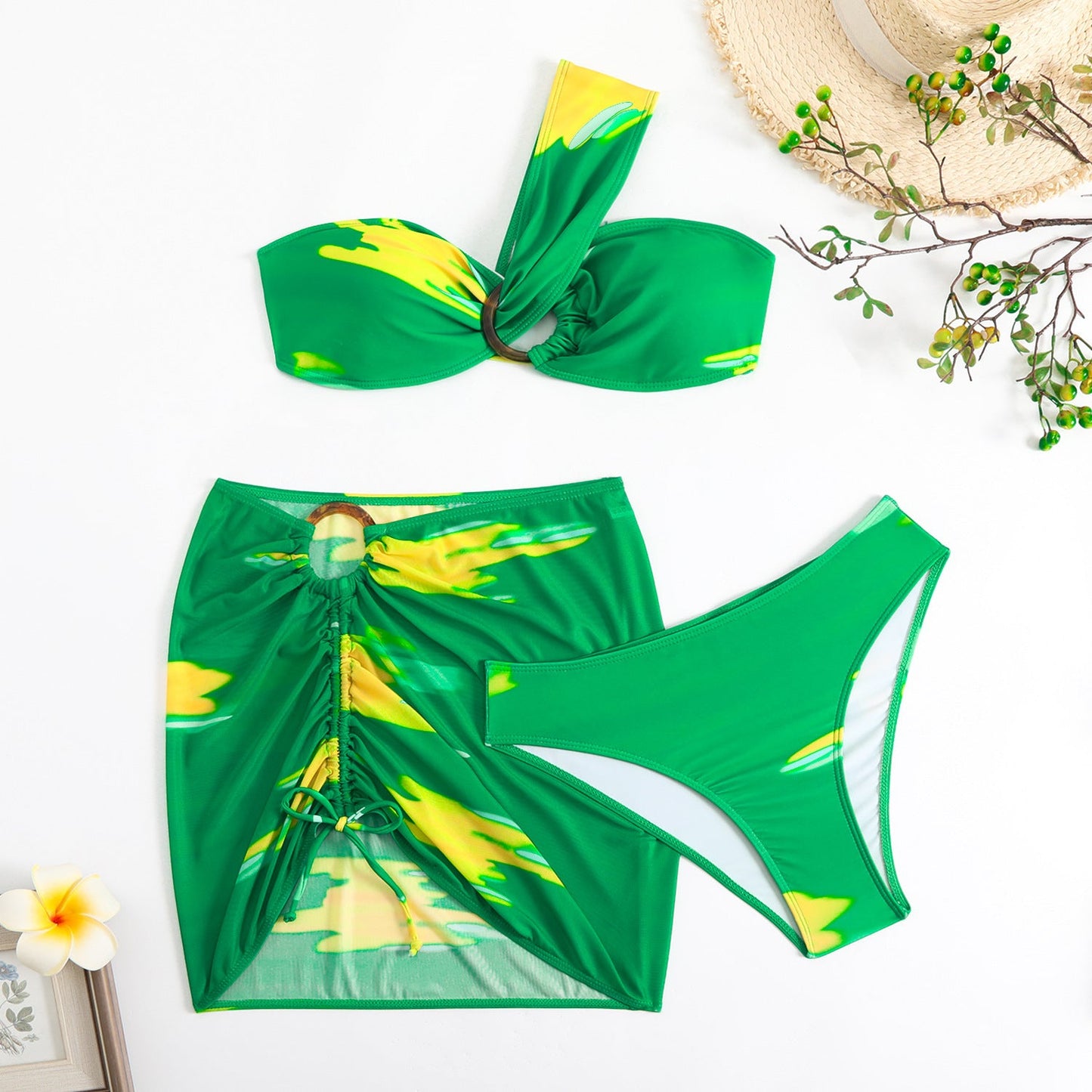 Ensemble de bikini pour femme avec jupe portefeuille tendance et haut réglable de berg-feldt