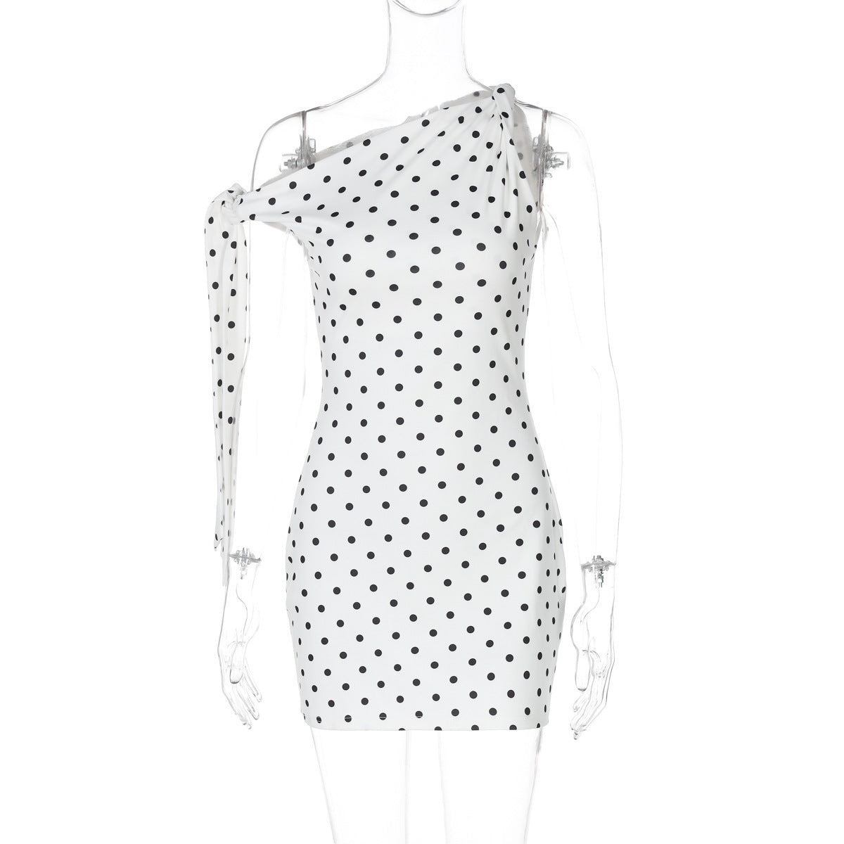 Mini-robe femme élégante coupe asymétrique et applications de dentelle raffinées de berg-feldt