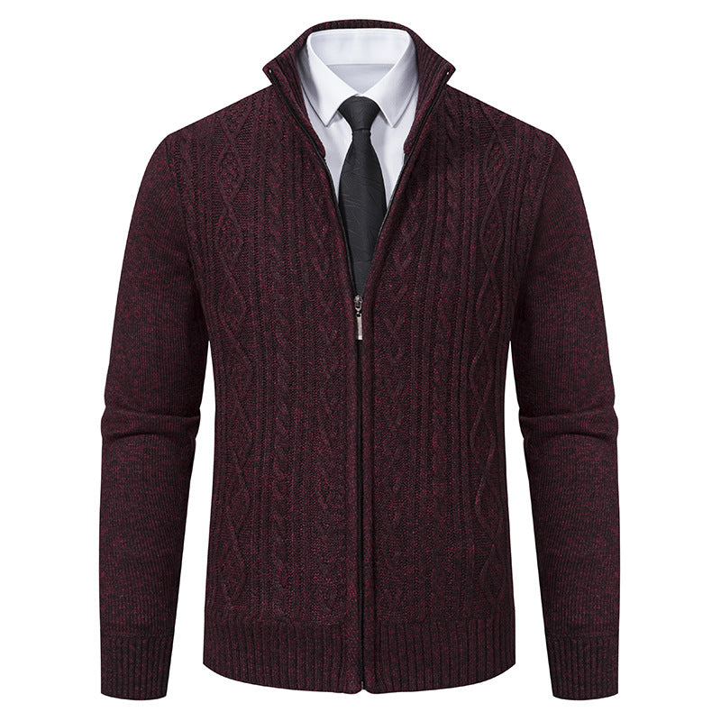 Cardigan homme col montant zippé Berg-Feldt