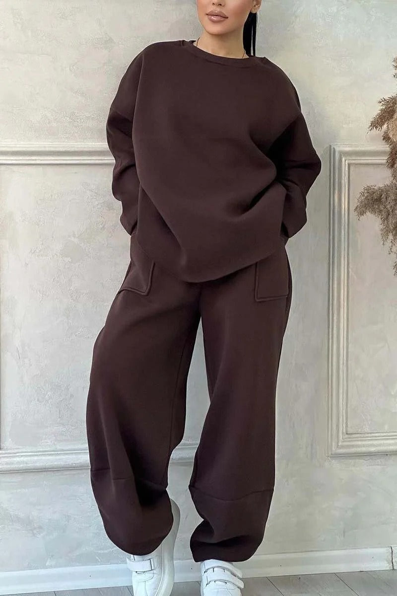 Damen Cozy Oversized Sweat-Set mit geräumigen Taschen und angenehmem Schnitt Berg-Feldt
