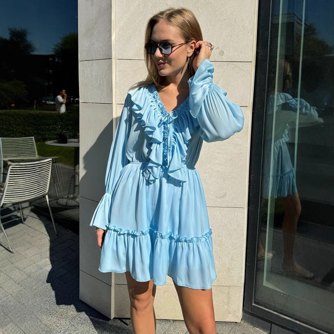 Mini-robe bohème à volants berg-feldt