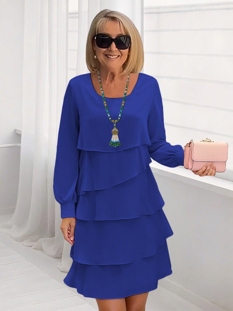Damen Cerulean-Farbige Layered Kleider Berg-Feldt